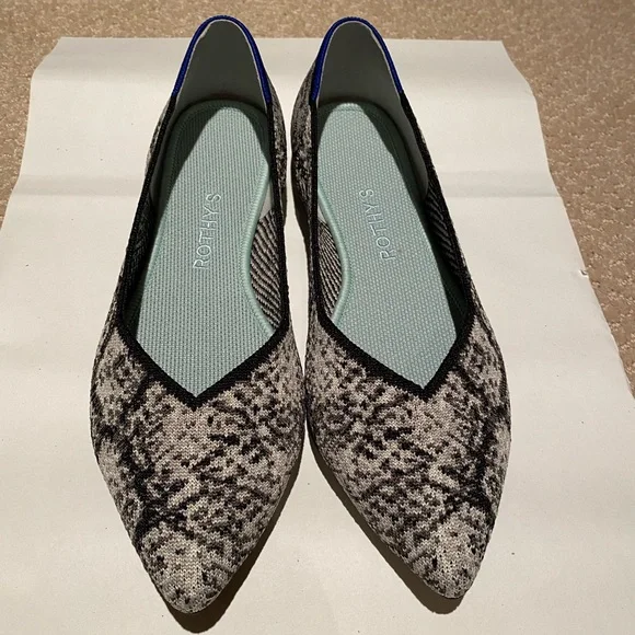 NIB Rothy’s Flats The Point Python Sz 8 - Picture 2 of 6